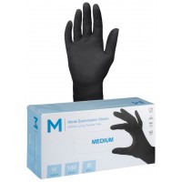 Nitrile Black Gloves Medium x 100 | Gloves | Gloves