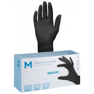 Nitrile Black Gloves Medium x 100 | Gloves | Gloves