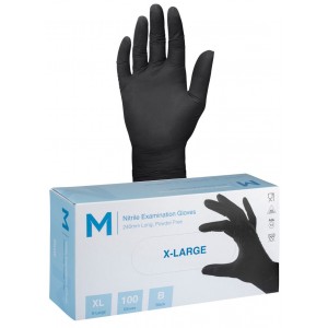Nitrile Black Gloves X-Large x 100 | Accessories | Gloves | New Products