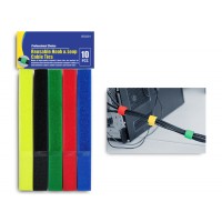 Velcro Coloured Reusable Hook & Loop Cable Ties (10pcs) | Plant Support