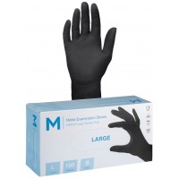 Nitrile Black Gloves Large x 100 | Gloves | Gloves