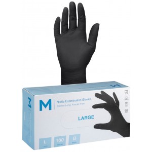 Nitrile Black Gloves Large x 100 | Gloves | Gloves